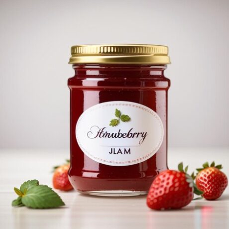 strawberry-jam-jar-mockup-with-blank-label_956920-14685